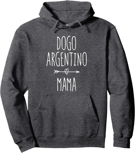Vista 4 de Dogo Argentino Mom Cute Dogo Argentino Dog Mama Sudadera con capucha, Negro