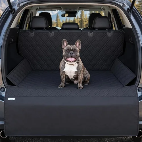 Vista 8 de Bulldogology - Cubierta de asiento para perros, revestimiento de primera calidad, resistente durabilidad, impermeable, respaldo antideslizante gris