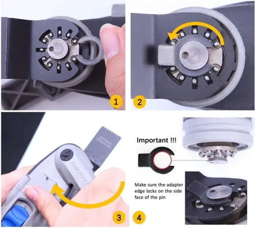 Vista 7 de EZARC 6 cuchillas oscilantes de titanio multiherramienta de corte largo y estándar, corte rápido para madera, metal y material duro