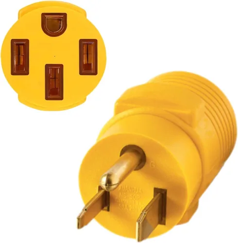 Vista 10 de Adaptador de corriente de 30 A a 15 A RV NEMA 5-15P a L5-30R, convertidor de bloqueo giratorio de 110 V para RV, cámper, camioneta, remolque