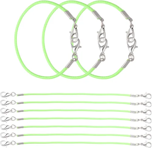 Vista 31 de MECCANIXITY 10 cordones de pulsera verde militar, pulsera de amistad ajustable de 9 pulgadas, cordón de poliéster encerado de 0.059 in con cierre