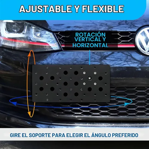 Vista 6 de TrunkNets Inc Soporte para gancho de remolque para parachoques para placa de matrícula para Volkswagen MK7 Golf GTi 2015 2016 2017 2018 2019