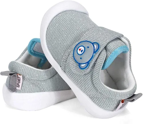 Vista 4 de Zapatos de bebé para niños y niñas, primeros caminantes, animales lindos, tenis para niños pequeños, suela de goma