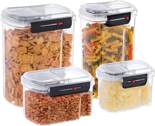 Vista 8 de Oggi Easi Grip - Contenedor de almacenamiento a prueba de humedad de 57 onzas, recipiente sellable sin BPA, tapa de vertido abatible, recordatorio