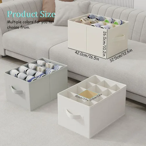 Vista 4 de 2 paquetes de organizadores de zapatos en cubo, caben hasta 24 pares, contenedores de almacenamiento plegables que ahorran espacio, sistema
