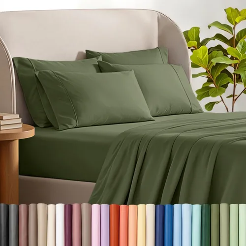 Vista 11 de Bare Home Hotel Luxury - Juego de sábanas Queen extra suave, 6 piezas, bolsillos profundos, ajuste fácil, refrescantes y transpirables, resistentes