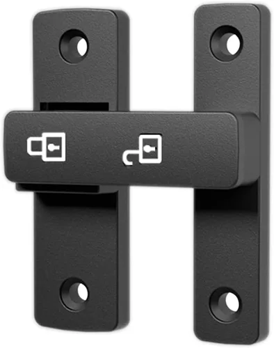 Vista 9 de ETEKJOY Pestillo de cerradura abatible resistente de 90/180 grados para puerta deslizante/oscilante, portón, granero, garaje, jardín, valla, Negro