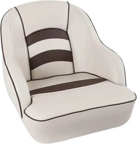 Vista 2 de MSC Asiento de barco pontón tipo cubo (beige/marrón)