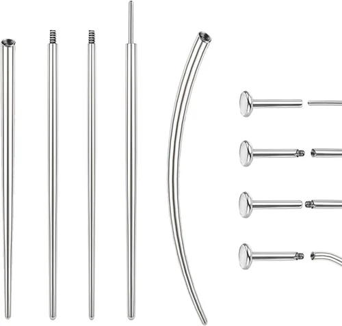 Vista 10 de Piercing Taper Ball Grabber Tool Stainless Steel Nose Ear Piercing Kits
