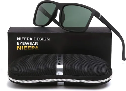 Vista 2 de Gafas de sol polarizadas deportivas para hombre, gafas de marco cuadrado NP1007