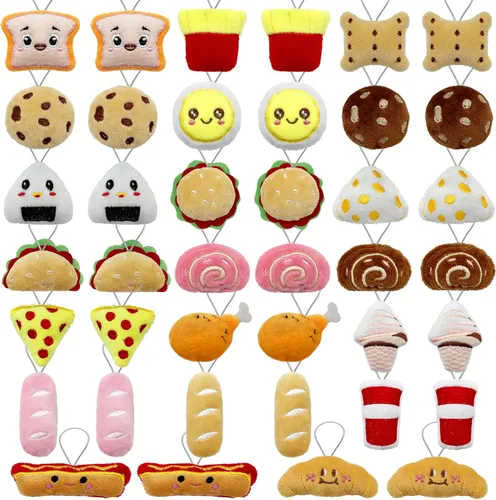 Vista 8 de Juego de 40 piezas de juguetes de peluche de alimentos de verduras, lindo llavero de juguete de peluche de vegetales pequeños para recuerdos