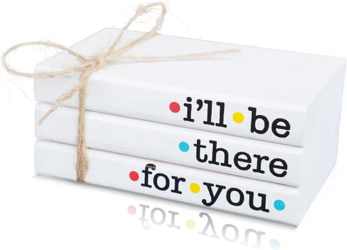 Vista 8 de Linda decoración de escritorio de oficina, mini libros de imitación inspiradores de madera para decoración, regalos para mujeres y niños - P.S. You