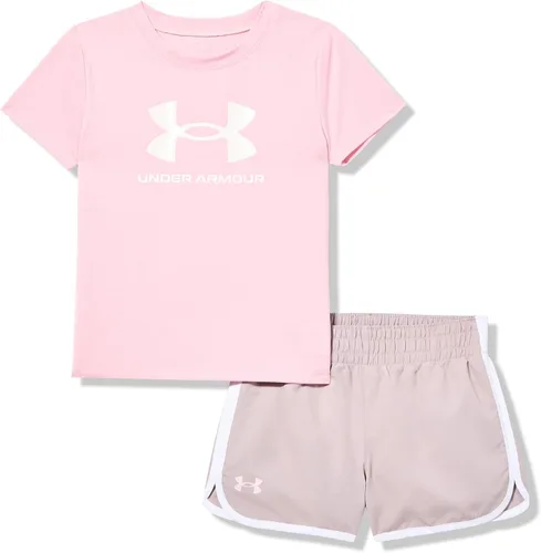 Vista 41 de Under Armour Conjunto de camiseta y pantalones cortos de manga corta de 2 piezas para niña Soft Fabric for Everyday Comfort, Breathable, Lightweight