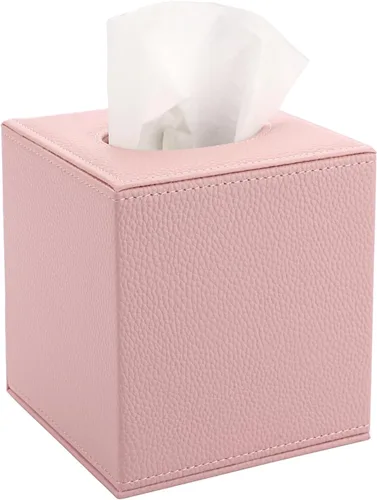 Vista 14 de Sumnacon Funda de Caja de Paños Cuadrada Elegante Caja de Paños con Base Magnética de PU, Funda de Paños de Cuero en Cubo para Sala de Estar, Baño