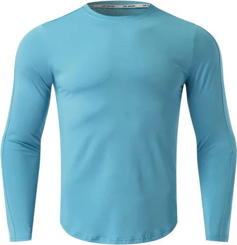 Vista 49 de Camisas de compresión atléticas de manga larga para hombre, capa base, camisa de entrenamiento atlético, camisas de compresión, camisetas deportivas