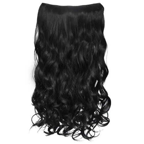 Vista 8 de REECHO Extensiones de cabello rubio, extensiones de una pieza con clip de 20" para mujer, extensiones de cabello sintético suave y natural con ondas