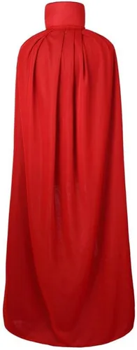 Vista 56 de Disfraz de capa reversible con cuello alto y capucha, color negro y rojo