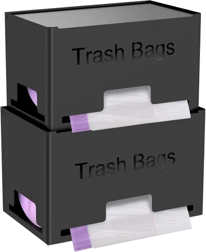 Vista 11 de STWWO Dispensador Grande para Bolsas de Basura, Dispensador de Bolsas de Basura de Metal con Soporte para Rollos, Organizador de Almacenamiento