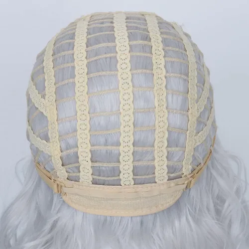 Vista 7 de M MISS U HAIR Missuhair - Peluca de anciano, peluca de anciano, peluca de bruja corta ondulada para disfraz, peluca sintética para uso diario