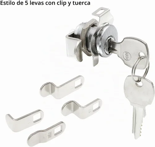 Vista 6 de Prime-Line Bloqueo de buzón, llave NA-14, níquel, rotación de 90° (1 juego)