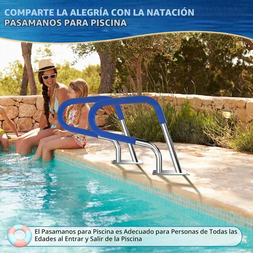 Vista 8 de Barandilla de piscina enterrada de 30x22 con cubierta, barandilla de piscina 304SS para piscina