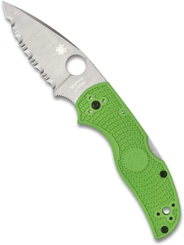 Vista 11 de Spyderco C41 Native 5 Signature - Cuchillo plegable con hoja de acero CPM S30V de 2.95" y mango FRN ligero, Gris Gris, 6.95" Longitud total, 2.95