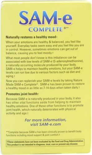 Vista 2 de Nature's Made Sam-e Complete 400 mg 36 comprimidos (paquete de 2)