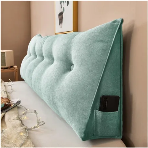 Vista 17 de Almohada triangular para cabecero de lectura, cojín de cuña, almohada grande para cama / almohada de lectura para sentarse en reposo en cama, Marrón