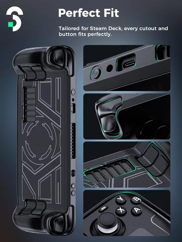 Vista 6 de SOOMFON Funda protectora para cubierta de vapor, cubierta protectora suave con protección completa de TPU para cubierta de vapor, antideslizante