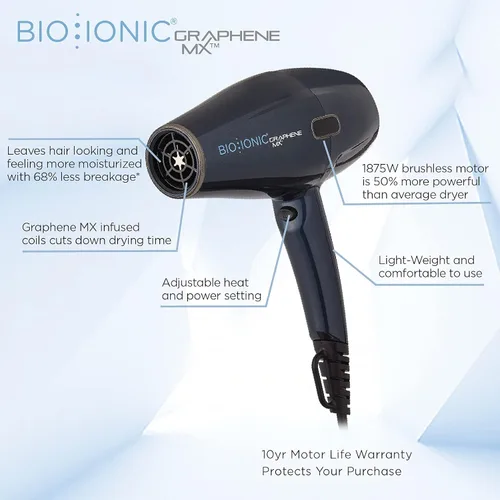 Vista 8 de BIO IONIC Secador MX de grafeno, 1 ct.