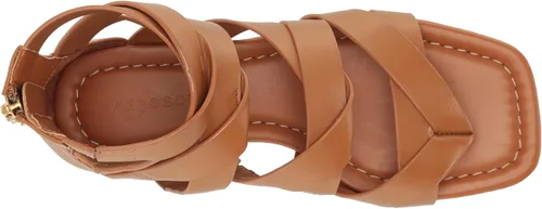 Vista 5 de Aerosoles Sandalias planas Glam para mujer, Bronceado Cuero