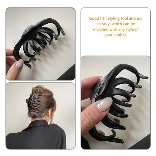 Vista 9 de Mobestech 2 pinzas para el cabello, pinzas decorativas para el cabello, pinzas de mariposa grandes para cabello grueso, pasador francés, pinzas