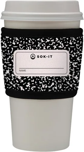 Vista 211 de Sok It HotSok Coffee & Tea - Funda de neopreno con aislamiento reutilizable (floral abstracto)