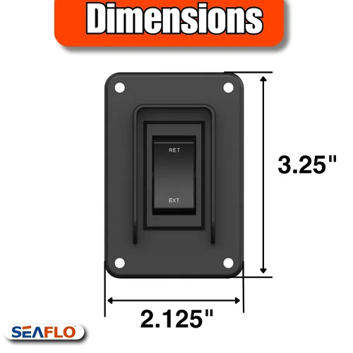 Vista 9 de SEAFLO Interruptor de balancín de potencia con interruptor de gato estabilizador, máximo 30 amperios, 12 V/24 V, extensión retráctil, arnés