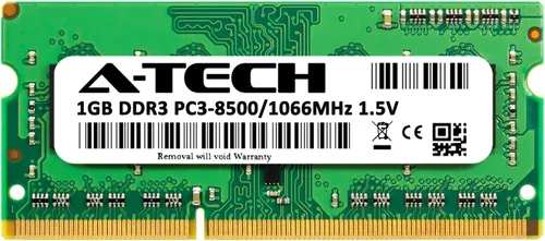 Vista 2 de A-Tech - Módulo de memoria RAM SODIMM para portátil de 1 GB DDR3 1066 MHz PC3-8500 CL7, 1,5 V, 204 pines, sin ECC, SO-DIMM para portátiles