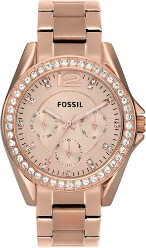 Vista 11 de Fossil Women's Watch, Riley Quartz Stainless Steel Multifunction Watch for Women