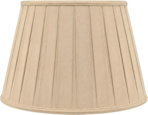 Vista 2 de Royal Designs - Pantalla básica para lámpara Empire, diseño de pliegues ingleses, Oro Antiguo, 11 x 18 x 12 pulgadas Dorado antiguo