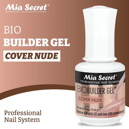 Vista 2 de Mia Secret Professional Nail System Bio Builder Gel Polish - 0.5 onzas líquidas (cubierta nude)