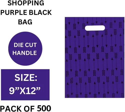 Vista 3 de Infinite Pack Bolsos de compras al por menor impresos reutilizables de la mercancía plástica para las boutiques, las tiendas y los centros