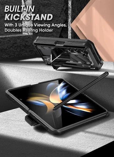 Vista 6 de SUPCASE Unicorn Beetle Pro - Funda para Galaxy Z Fold 5 5G (2023), con protector de pantalla integrado y soporte de cuerpo completo de doble capa