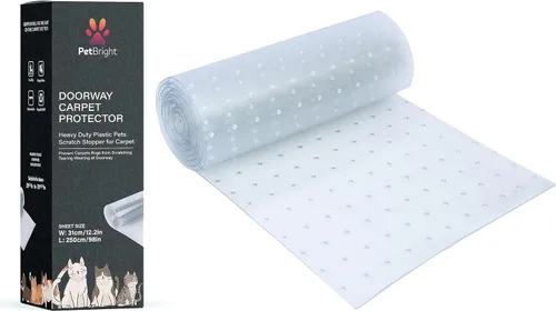 Vista 8 de Protector de alfombra resistente para puerta, plástico resistente que evita que gatos y perros rayen tu alfombra y alfombras en las puertas