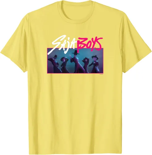 Vista 36 de Camiseta Oficial de KPop Demon Hunters Saja para Niños Negro