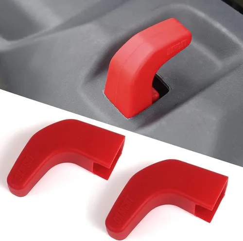 Vista 7 de Cubiertas de gancho de remolque de parachoques de fábrica (actualización) para Jeep Wrangler JK JL Gladiator TJ, accesorios protectores negros