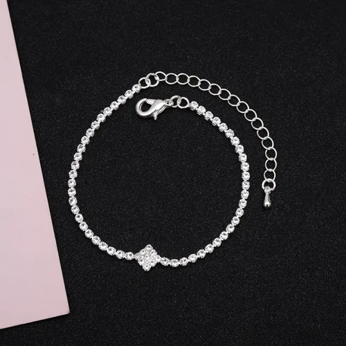 Vista 3 de HONGLU Elegant Bridal Crystal Necklace Earrings Bracelet Set Wedding Jewelry Sets Choker Necklace Prom Formal Costume Accessories for Bride
