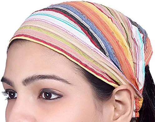 Vista 6 de SARJANA HANDICRAFTS Lot - 10 unidades de diadema de algodón para hombre y mujer