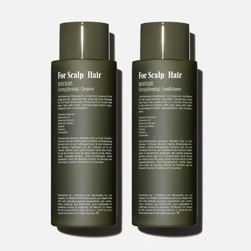 Vista 2 de Nécessaire Rosemary Hair Duo Conjunto de champú y acondicionador de romero fortalecedor multiproteína para cabello adelgazante. Para mujeres +