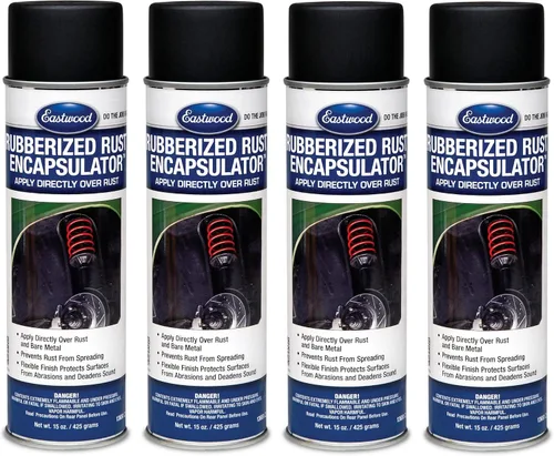 Vista 6 de Eastwood Encapsulador de óxido negro cauchutado 15 oz en aerosol Previene el óxido y la corrosión Fórmula con epoxi BAJO en COV