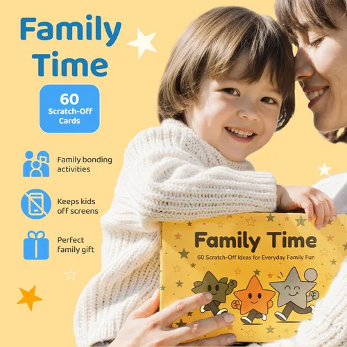 Vista 2 de 60 tarjetas de actividades para raspar con marcadores de día y noche - Divertidos juegos familiares para niños y padres - Ideas de aventura sin