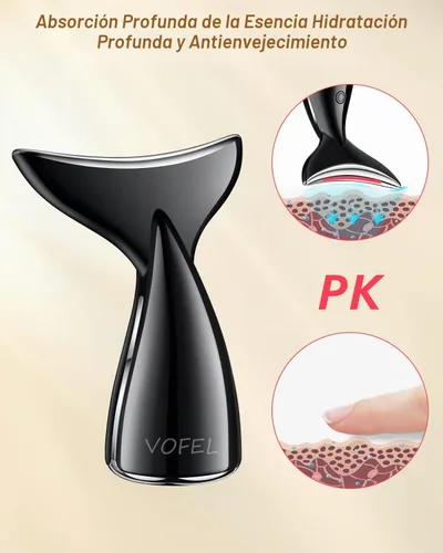 Vista 4 de Massger facial y cuello para el cuidado de la piel Masajeador facial Negro