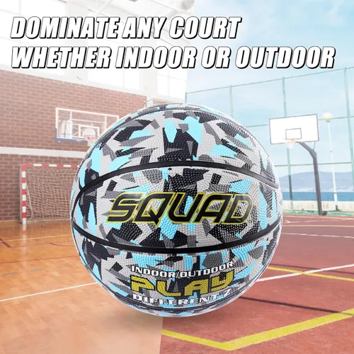 Vista 7 de SQUAD NightPlay Baloncesto Reflectante Tamaño 5, Tamaño 7 - Baloncesto Holográfico Genial con Brillo para Juego Nocturno, Regalo Ideal para Niños